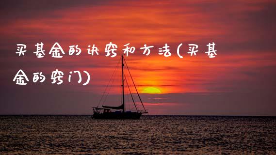 买基金的诀窍和方法(买基金的窍门)