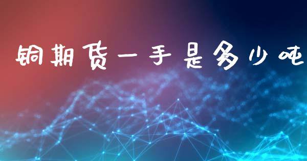 铜期货一手是多少吨