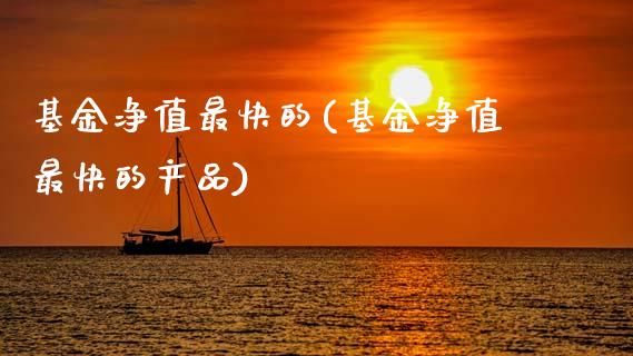 基金净值最快的(基金净值最快的产品)