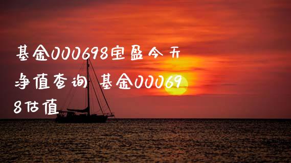 基金000698宝盈今天净值查询 基金000698估值