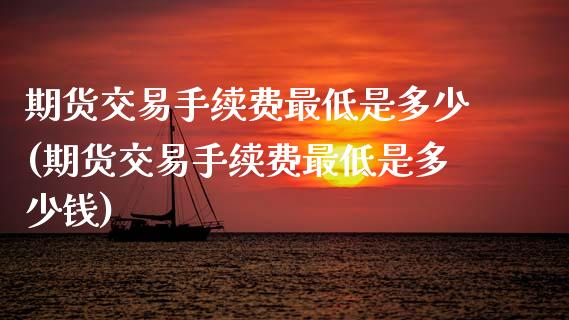 期货交易手续费最低是多少(期货交易手续费最低是多少钱)