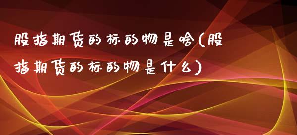 股指期货的标的物是啥(股指期货的标的物是什么)