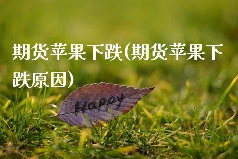 期货苹果下跌(期货苹果下跌原因)