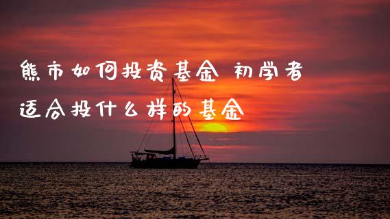 熊市如何投资基金 初学者适合投什么样的基金