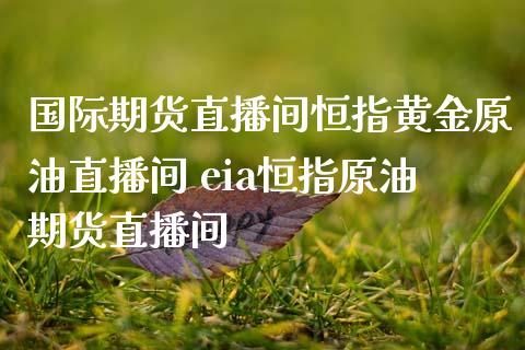 国际期货直播间恒指黄金原油直播间 eia恒指原油期货直播间