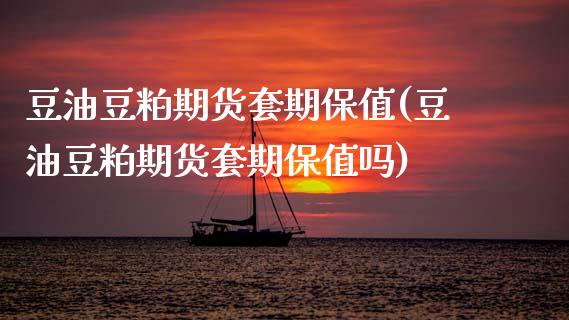 豆油豆粕期货套期保值(豆油豆粕期货套期保值吗)