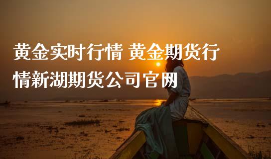 黄金实时行情 黄金期货行情新湖期货公司