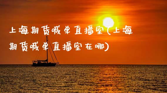 上海期货喊单直播室(上海期货喊单直播室在哪)