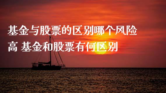 基金与股票的区别哪个风险高 基金和股票有何区别