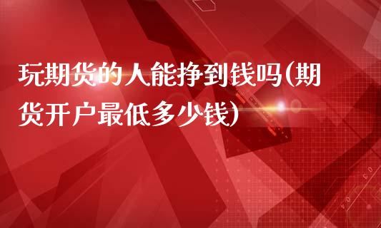 玩期货的人能挣到钱吗(期货开户最低多少钱)
