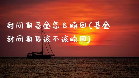 封闭期基金怎么赎回(基金封闭期后该不该赎回)