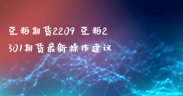豆粕期货2209 豆粕2301期货最新操作建议