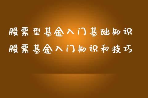 股票型基金入门基础知识 股票基金入门知识和技巧_基金理财_第1张_宇龙理财网 股票型基金入门基础知识 股票基金入门知识和技巧_https://www.dglong8.com_基金理财_第1张