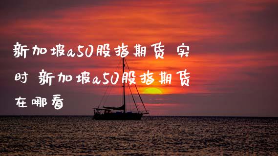 新加坡a50股指期货 实时 新加坡a50股指期货在哪看