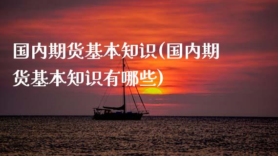 国内期货基本知识(国内期货基本知识有哪些)