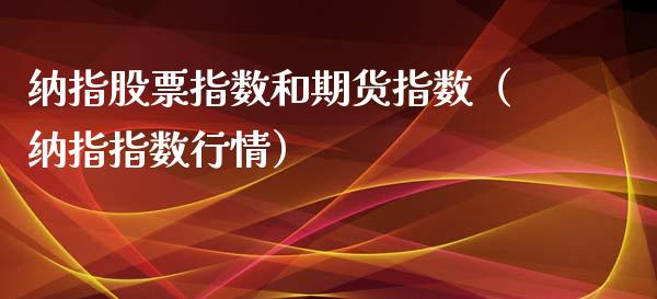 纳指股票指数和期货指数（纳指指数行情）