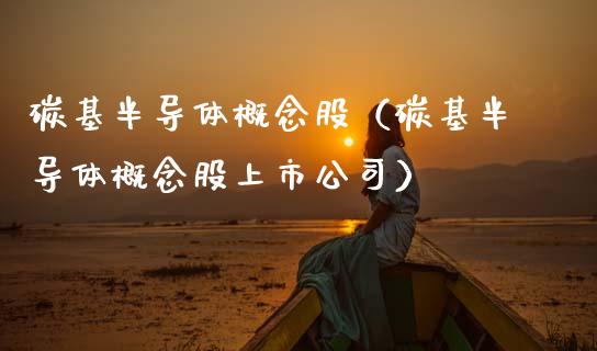碳基半导体概念股（碳基半导体概念股上市公司）