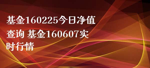 基金160225今日净值查询 基金160607实时行情