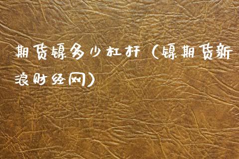 期货镍多少杠杆（镍期货新浪财经网）