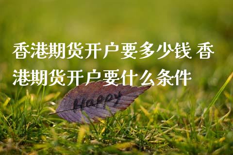 香港期货开户要多少钱 香港期货开户要什么条件
