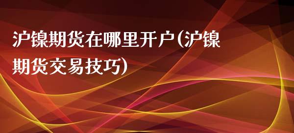 沪镍期货在哪里开户(沪镍期货交易技巧)