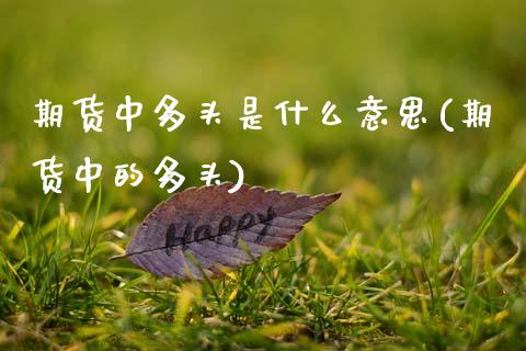 期货中多头是什么意思(期货中的多头)