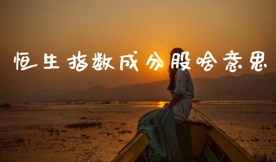 恒生指数成分股啥意思