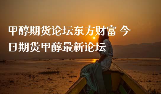 甲醇期货东方财富 今日期货甲醇最新