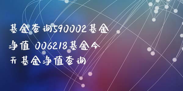 基金查询590002基金净值 006218基金今天基金净值查询