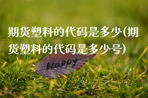 期货塑料的代码是多少(期货塑料的代码是多少号)
