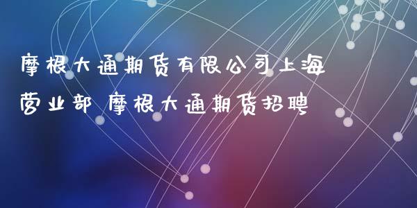 摩根大通期货有限公司上海 摩根大通期货招聘