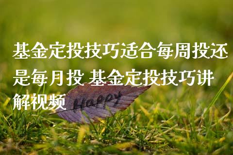 基金定投技巧适合每周投还是每月投 基金定投技巧讲解视频_基金理财_第1张_宇龙理财网 基金定投技巧适合每周投还是每月投 基金定投技巧讲解视频_https://www.dglong8.com_基金理财_第1张