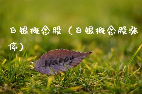 白银概念股（白银概念股涨停）