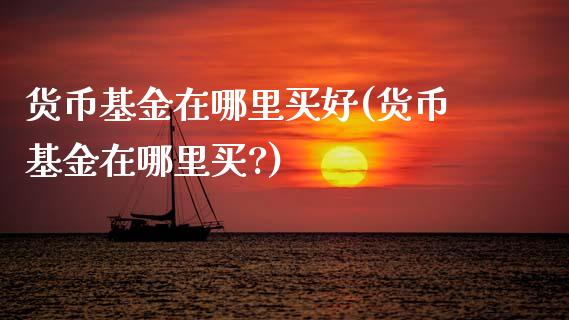 货币基金在哪里买好(货币基金在哪里买?)