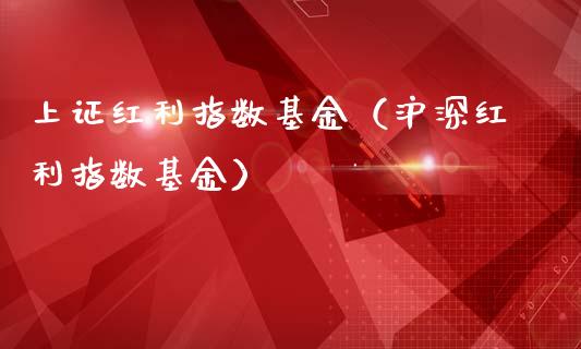 上证红利指数基金（沪深红利指数基金）