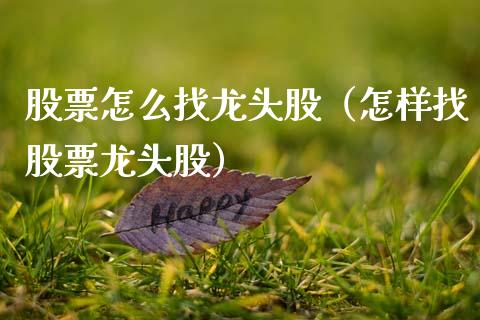 股票怎么找龙头股（怎样找股票龙头股）