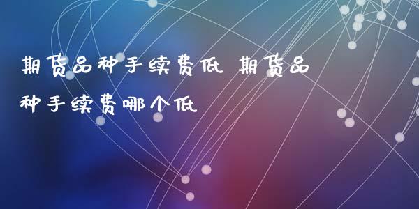 期货品种手续费低 期货品种手续费哪个低