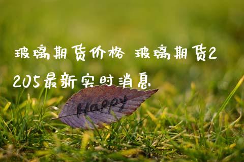 玻璃期货价格 玻璃期货2205最新实时消息