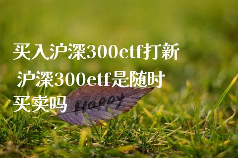 买入沪深300etf打新 沪深300etf是随时买卖吗_https://www.dglong8.com_期货理财_第1张
