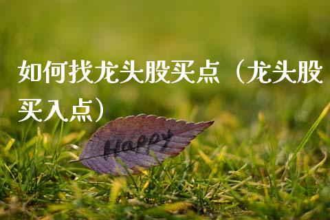 如何找龙头股买点（龙头股买入点）