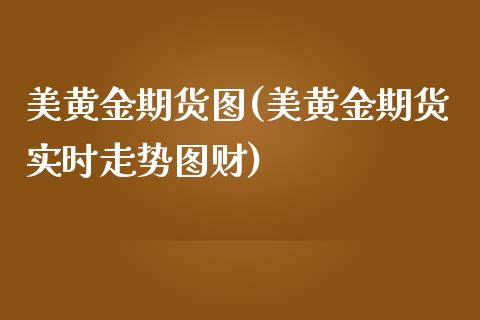 美黄金期货图(美黄金期货实时走势图财)