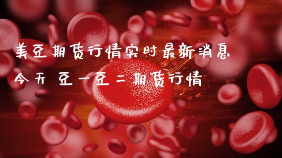 美豆期货行情实时最新消息今天 豆一豆二期货行情