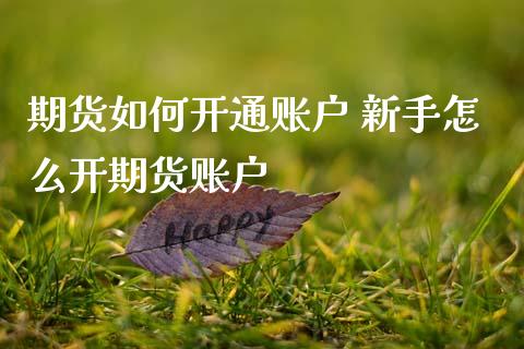 期货如何开通账户 新手怎么开期货账户