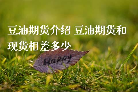 豆油期货介绍 豆油期货和现货相差多少