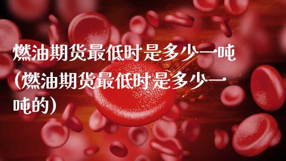 燃油期货最低时是多少一吨(燃油期货最低时是多少一吨的)