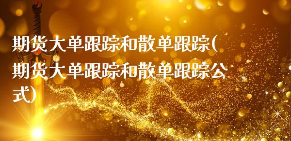 期货大单和散单(期货大单和散单公式)