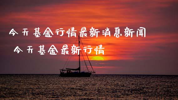今天基金行情最新消息新闻 今天基金最新行情