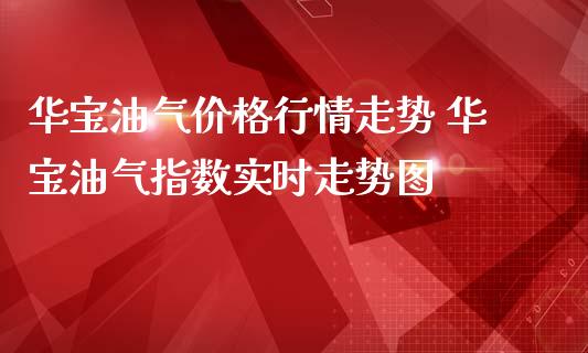 华宝油气价格行情走势 华宝油气指数实时走势图