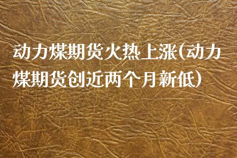 动力煤期货火热上涨(动力煤期货创近两个月新低)