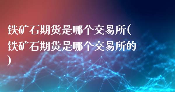 铁矿石期货是哪个交易所(铁矿石期货是哪个交易所的)